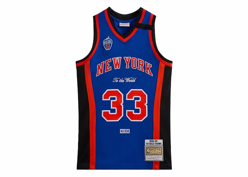 Kith Mitchell & Ness New York Knicks Patrick Ewing Jersey Knicks Blue/Knicks Orange