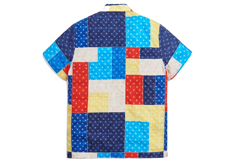 Kith Mixed Stars Patchwork Camp Collar Blue/Multi