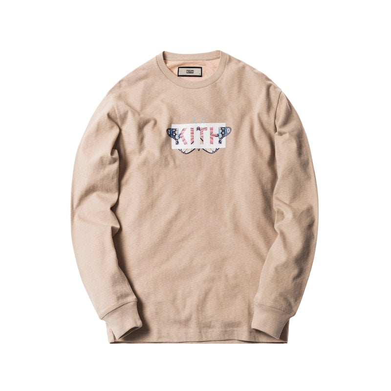 Kith Monarch Classic Logo LS Tee Sand