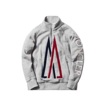 Kith Moncler Quarter Zip Pullover Grey