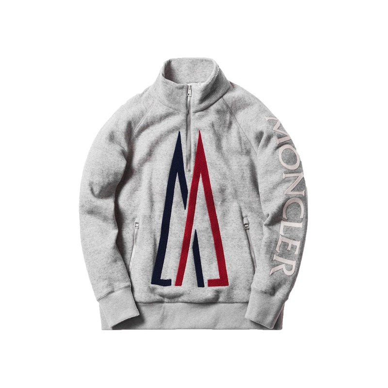 Kith Moncler Quarter Zip Pullover Grey