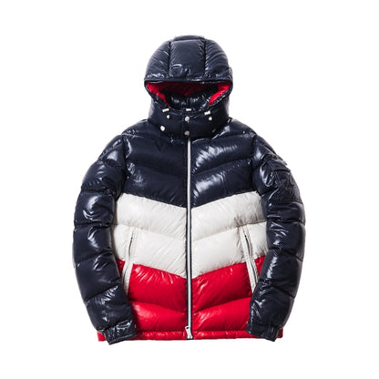 Kith Moncler Rochebrune Classic Down Jacket Navy/Red/White