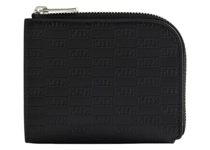 Kith Monogram Half Zip Wallet Black
