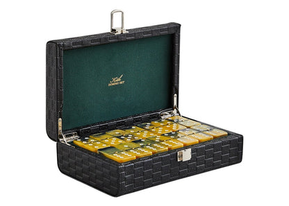 Kith Monogram Leather Domino Set Black