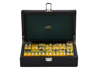 Kith Monogram Leather Domino Set Black