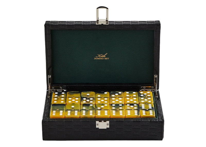 Kith Monogram Leather Domino Set Black