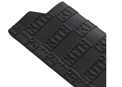 Kith Monogram Leather Lighter Pouch Black