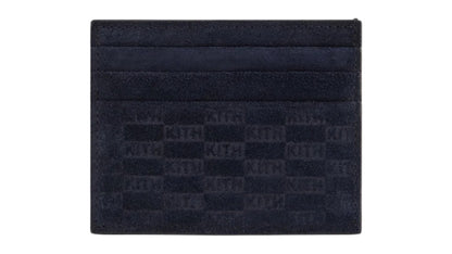 Kith Monogram Suede Card Holder Ink