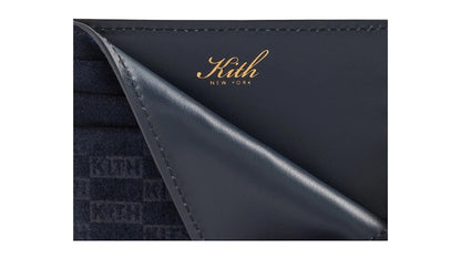 Kith Monogram Suede Card Holder Ink