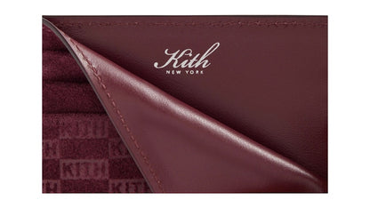 Kith Monogram Suede Card Holder Magma