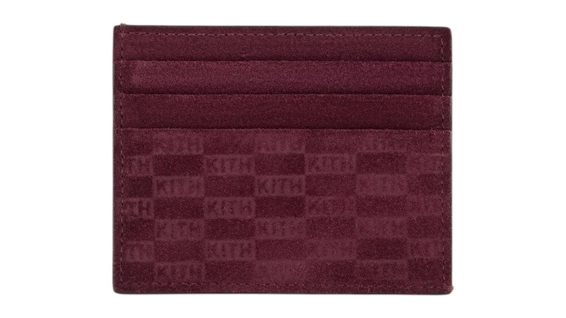 Kith Monogram Suede Card Holder Magma