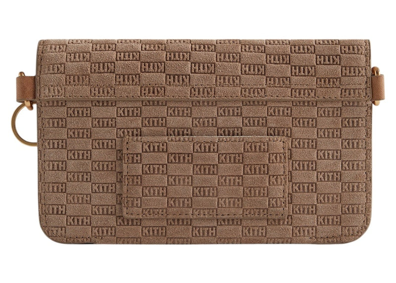 Kith Monogram Suede Double Crossbody Pouch Loft
