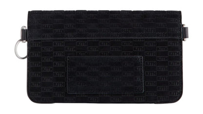 Kith Monogram Suede Envelope K20 Bag Black