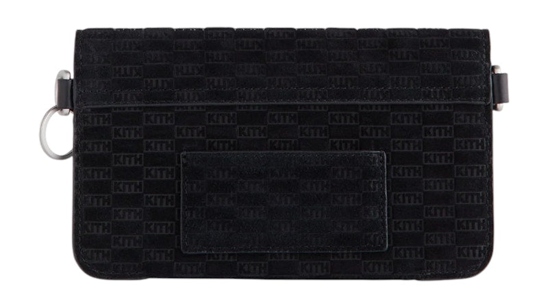 Kith Monogram Suede Envelope K20 Bag Black