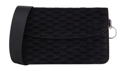 Kith Monogram Suede Envelope K20 Bag Black