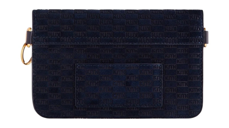 Kith Monogram Suede Envelope K20 Bag Ink