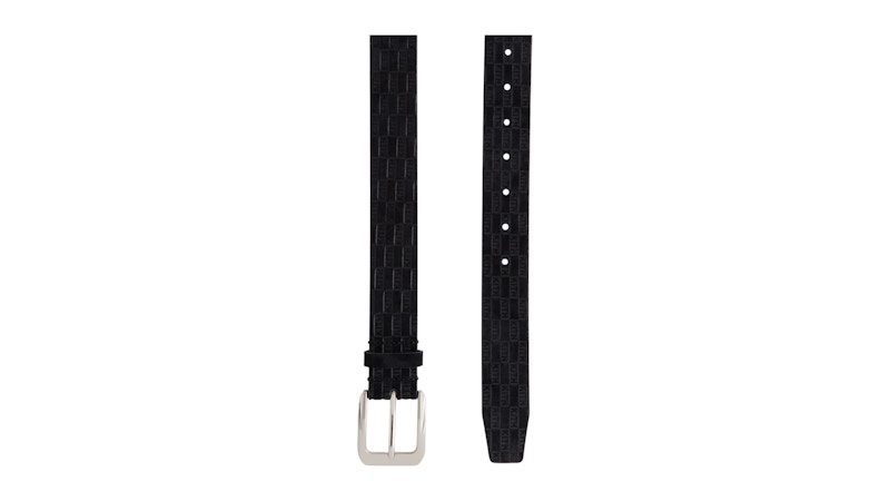 Kith Monogram Suede Leather Belt Black
