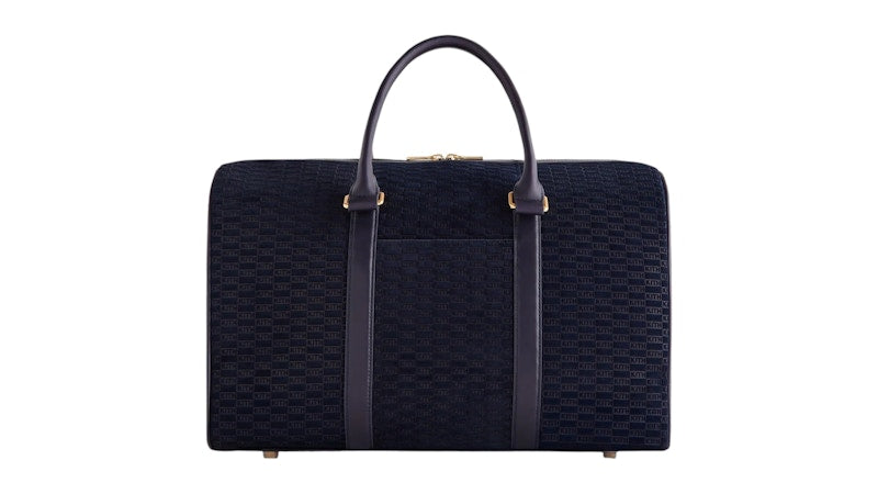 Kith Monogram Suede Traveler K40 Bag Ink