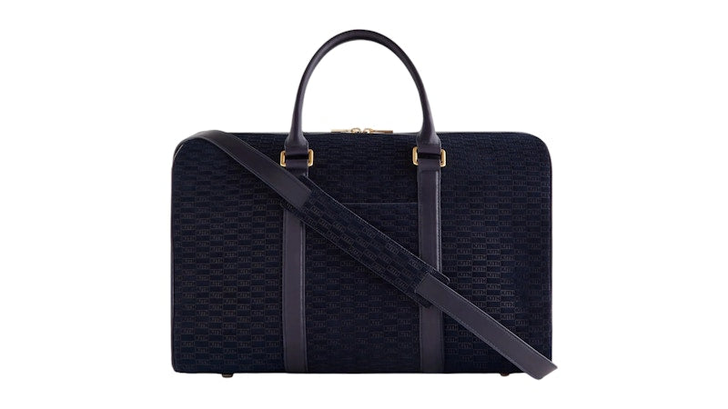 Kith Monogram Suede Traveler K40 Bag Ink