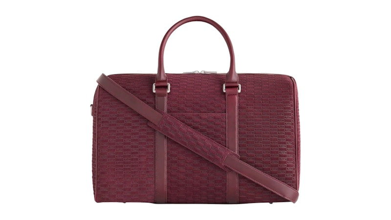 Kith Monogram Suede Traveler K40 Bag Magma