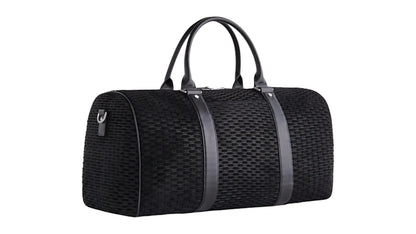 Kith Monogram Suede Traveler K55 Bag Black