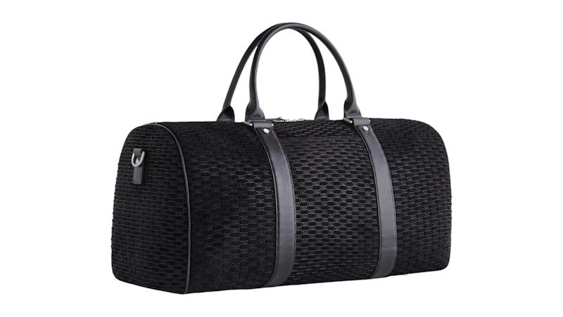 Kith Monogram Suede Traveler K55 Bag Black
