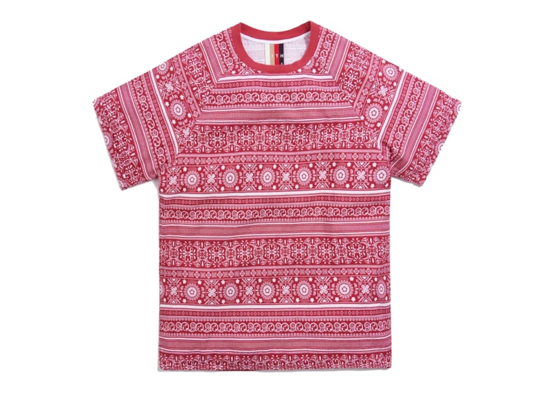Kith Moroccan Print Seersucker Howard Tee Red/White