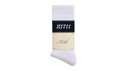 Kith Moto Crew Socks White