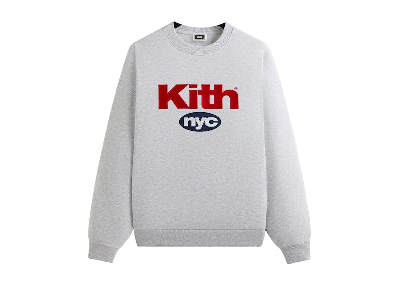 Kith NYC Nimbus Logo Nelson Crewneck Light Heather Grey