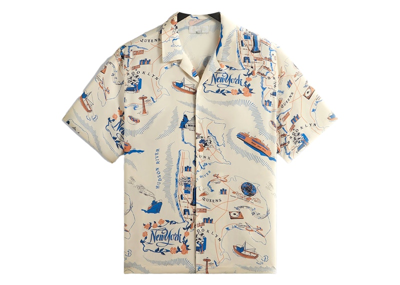 Kith NYC Thompson Camp Collar Shirt Sandrift