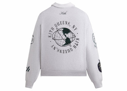 Kith Nelson Collared Pullover Light Heather Grey