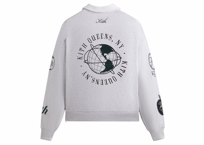 Kith Nelson Collared Pullover Light Heather Grey