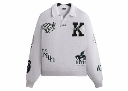 Kith Nelson Collared Pullover Light Heather Grey