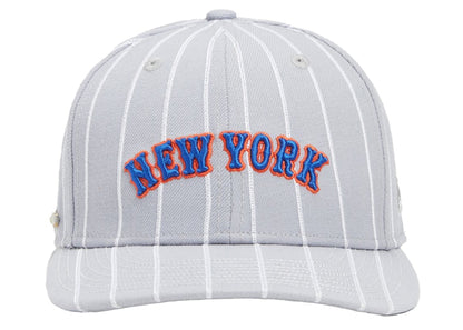 Kith New Era New York Mets Pinstripe Marlin Low Profile Fitted Hat Concrete