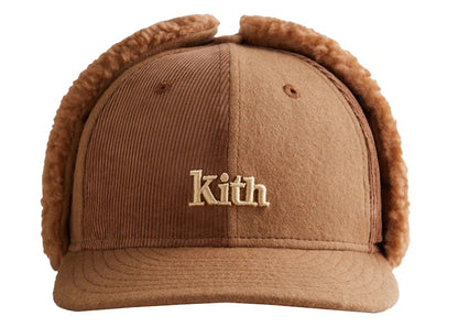Kith New Era Serif Ear Flap Fitted Cap Chestnut