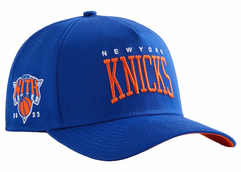 Kith New Era The New York Knicks Cotton 9Forty A-Frame Snapback Royal