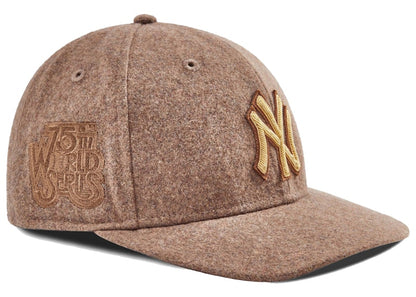 Kith New Era for New York Yankees Bullion 600 GSM Wool Melton Fitted Hat Dark Tan