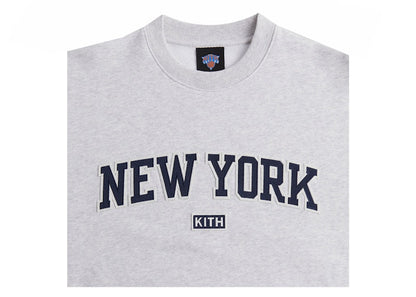 Kith New York Knicks City So Nice Nelson Crewneck Light Heather Grey