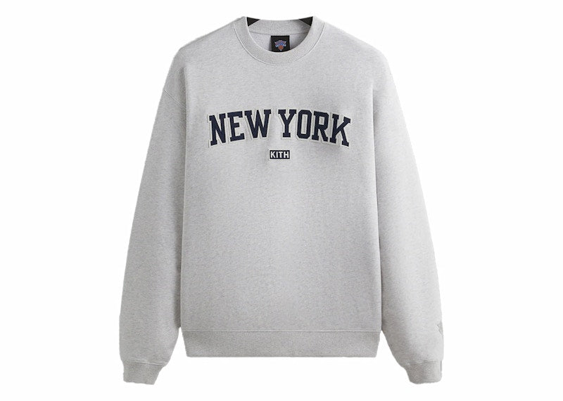 Kith New York Knicks City So Nice Nelson Crewneck Light Heather Grey