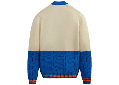Kith New York Knicks Combo Stitch Cardigan Sandrift