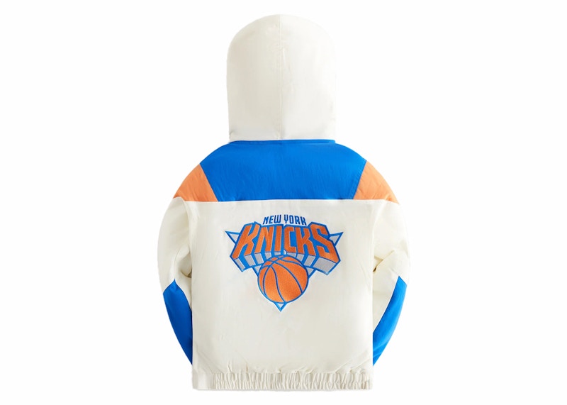 Kith New York Knicks Kids Hooded Quarter Zip Anorak Silk