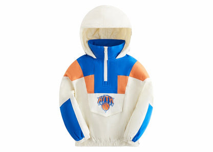 Kith New York Knicks Kids Hooded Quarter Zip Anorak Silk