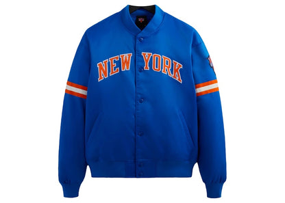Kith New York Knicks Satin Bomber Jacket Royal