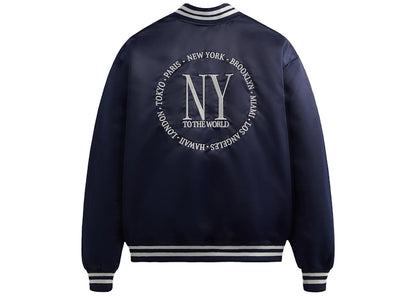 Kith New York to the World Satin Bomber Jacket Nocturnal