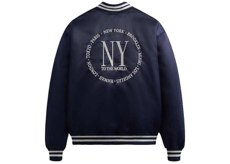 Kith New York to the World Satin Bomber Jacket Nocturnal