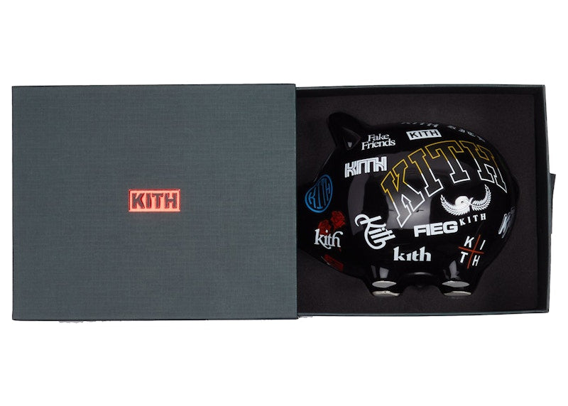Kith Novelty Logo Piggy Bank Black