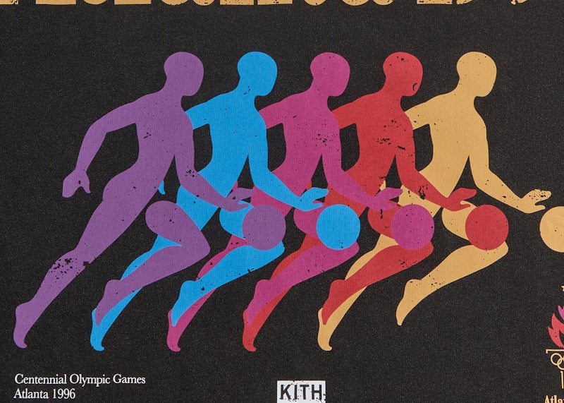Kith Olympics Heritage Atlanta Basketball Vintage Tee Black