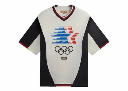 Kith Olympics Heritage Mesh Darin Warm Up Shirt Silk