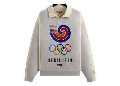 Kith Olympics Heritage Nelson Collared Pullover Light Heather Grey
