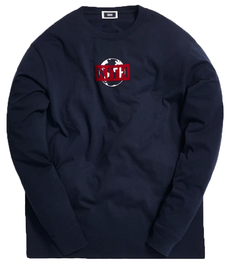 Kith One World L/S Tee Navy